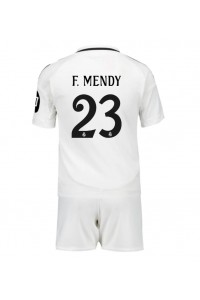 Fotbalové Dres Real Madrid Ferland Mendy #23 Dětské Domácí Oblečení 2024-25 Krátký Rukáv (+ trenýrky)